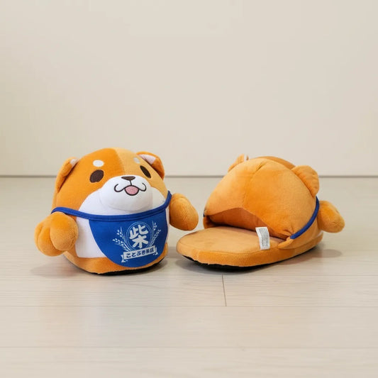 Pantuflas Acolchada Abierta Anime Chuken Mochi Shiba T36-41 Multicolor Chuken Mochi Shiba Inu Único 36-41