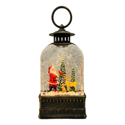 Farol Navideño Con Luz Led Música Lámpara Navidad Pesebre