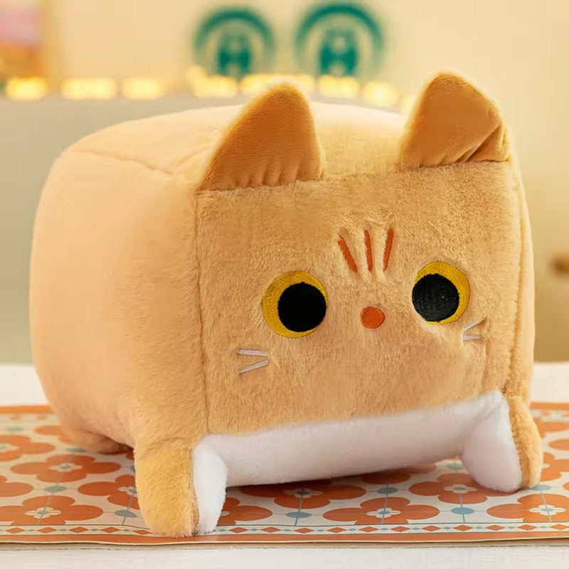 Peluche Cojin D Gato Kawaii Felpa Super Suave Cubo Cute /r&c