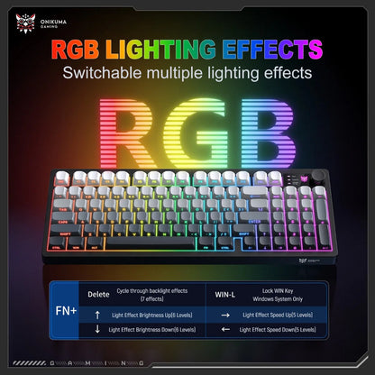 Teclado Gamer Onikuma Mt902 Grey 3modo Conexión Silencioso Negro Gris Blanco Mt902 Inglés Us