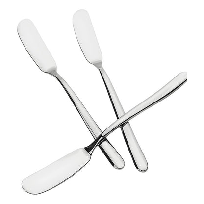 3 Cuchillo Para Mantequilla Mermelada Queso Acero Inoxidable Color Plateado