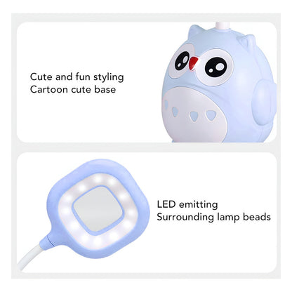Lámpara Led De Mesa Recargable Cn Portalapiz Búho Kawaii R&c
