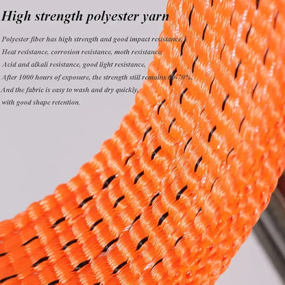 Eslinga De Amarre Con Tensor 5cm 10mts 1300kgs Para Carga Naranja Hs-201a