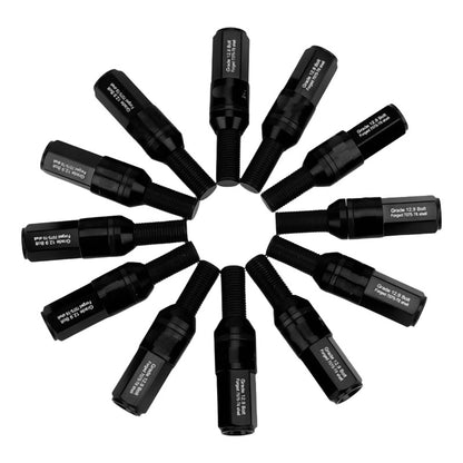Set 20 Pernos De Llanta Doble Cabezal + Llave M14 Tunning Ne 8068 Negro M14x1.5