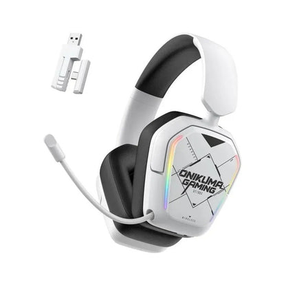 Audífonos Gamer Onikuma Gt883-b Inalámbricos Con Bluetooth Y Micrófono Flexible, Blanco