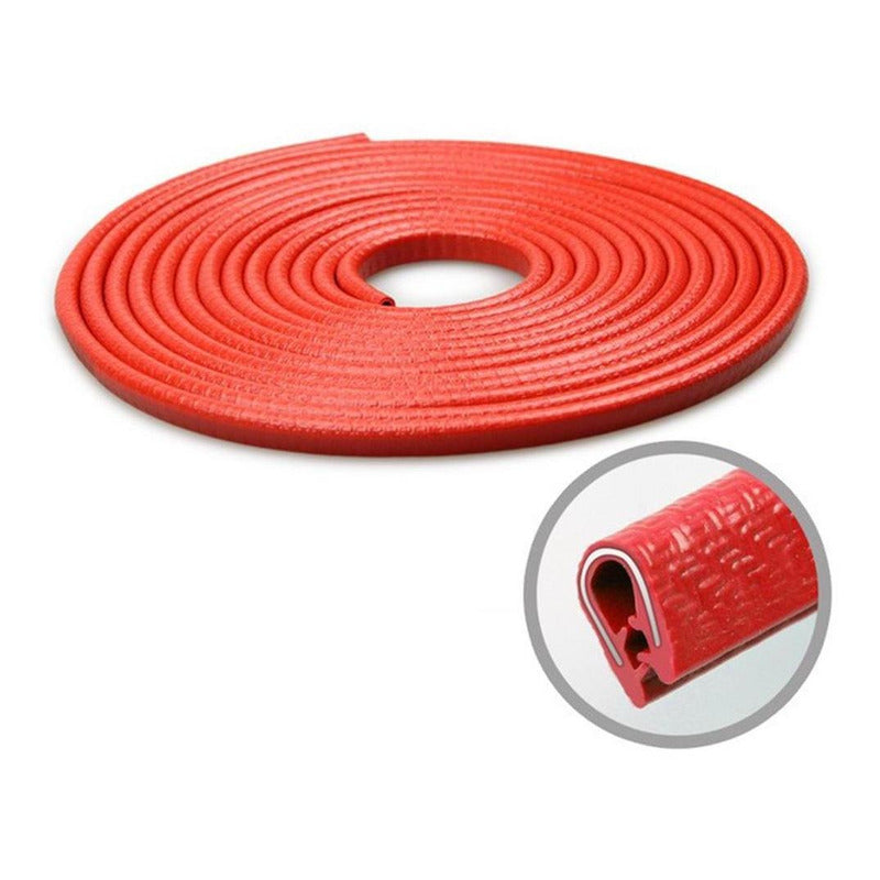 Moldura De Auto Sello Presión Protectora Puertas Capot 10mt Rojo 10mt