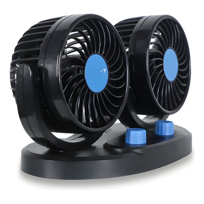 Ventilador Doble Automóvil 12v Accesorio Vehículo 360°/ R&c