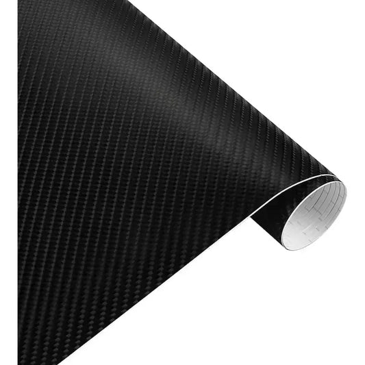 Rollo Vinilo Fibra De Carbono 4d Adhesivo 35x50cm 4d 4d Negro Fibra