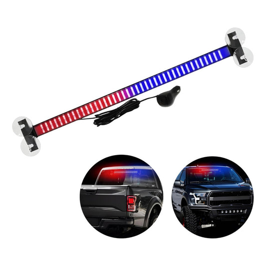 Baliza De Parabrisa Barra Led Estroboscópica Rojo Azul 80led