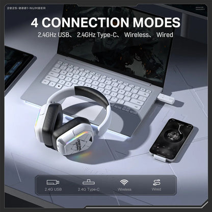 Audifono Gamer Onikuma Gt883 4modos Bluetooth Usb C Y Cable Blanco Gt883