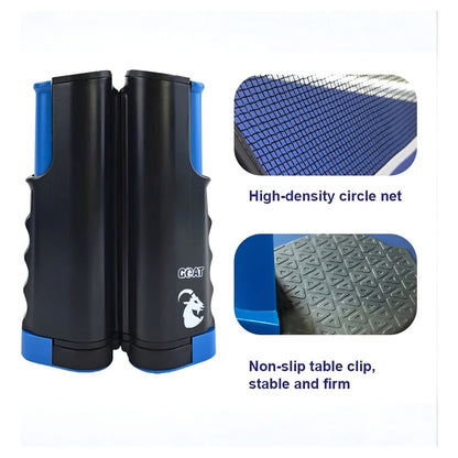 Malla De Tenis De Mesa Retractil Goat Red Ping Pong Portatil Color Negro Azul