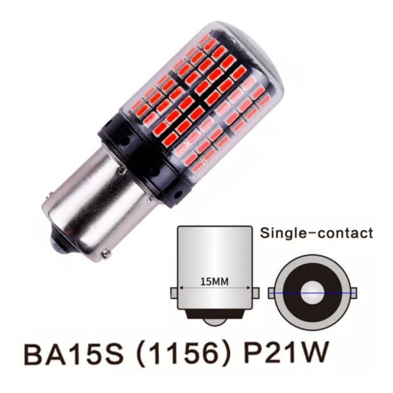 X2 Ampolleta Destellante Rojo 144led Luz Freno Estrobo Canbu