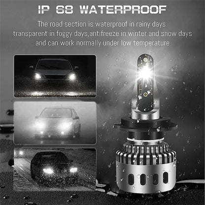 X2 Ampolleta Mini Turbo Led T10 Potente 12000lm Conector H7