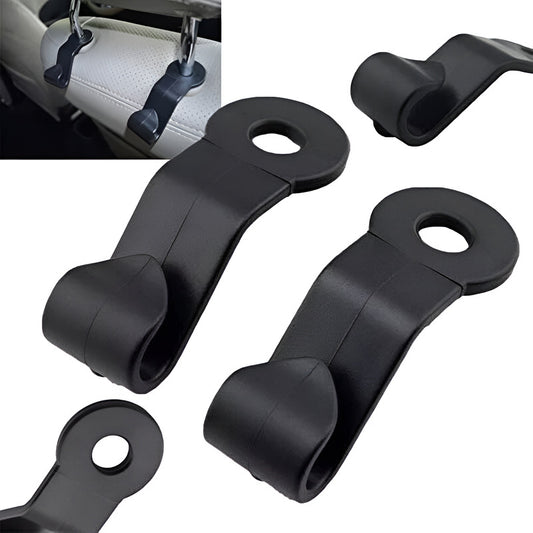 X2 Gancho Organizador Para Cabecera Auto Abrazadera Asiento Color Negro Lisa