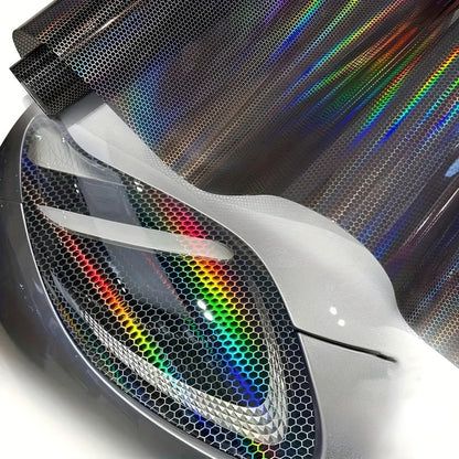 Vinilo Tornasol Para Foco Óptico Vinil Panal 6d Auto Tunning