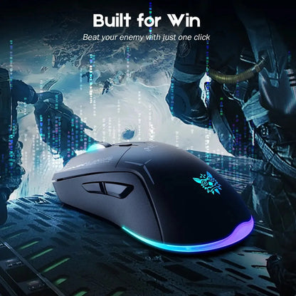 Mouse Gamer Inalambrico Onikuma 7 Botones 4800dpi Rgb Recarg Color Negro