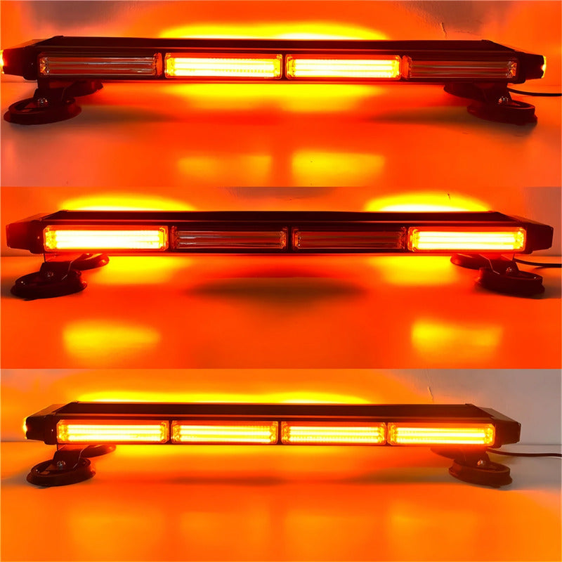 Baliza Led Techo Destellante Ámbar Estrobo Auto 12v Imán 65c