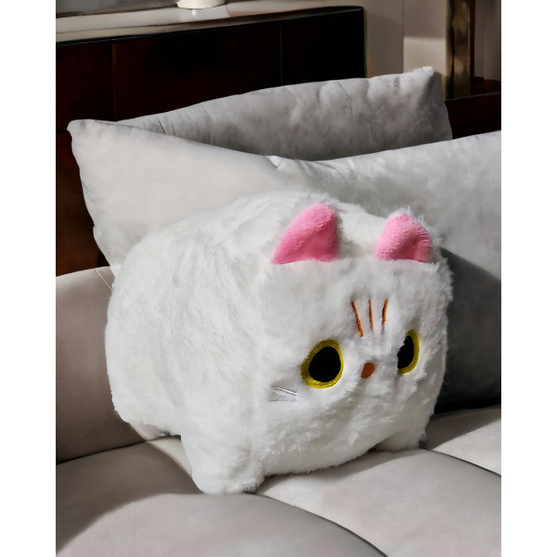 Peluche Cojín Suave De Felpa Gato Cuadrado Kawaii 20cm R&c