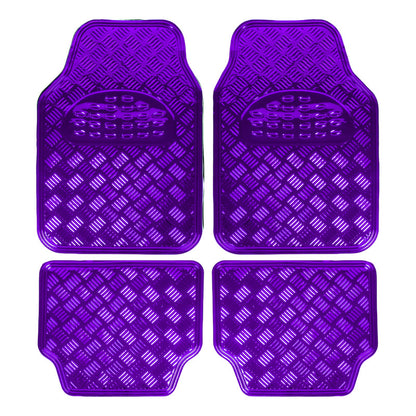 Alfombra Cubre Piso Metálico Para Mujer Set 4pcs Auto Tuning