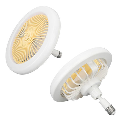 Ventilador De Techo Soquete E27 + Aro Luz Led + Control Ryc