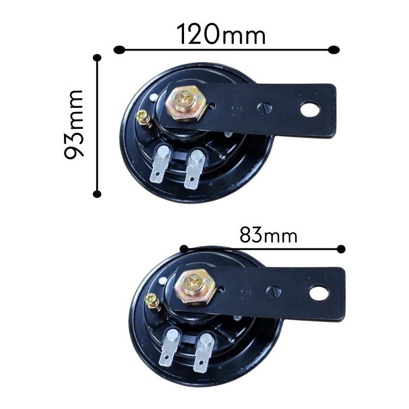X2 Bocina Plato Eléctrica 12v Auto Moto Scooter Universa/r&c