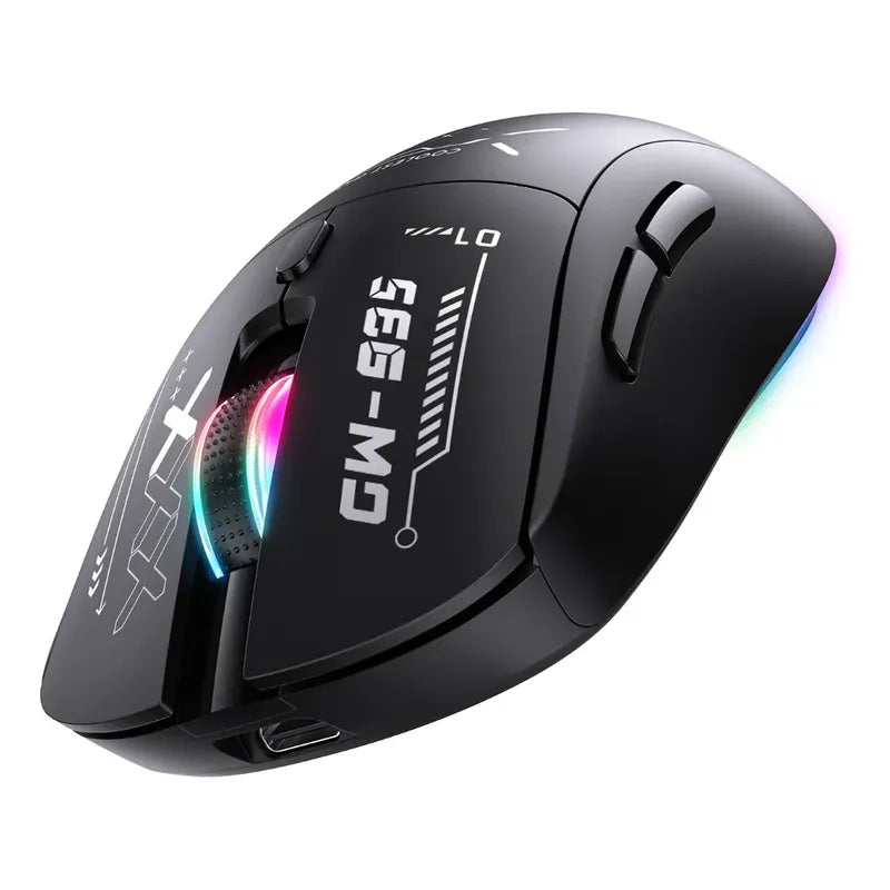 Mouse Gamer Onikuma Cw935 Inalambrico Y Cable 12800dpi +luz Negro Cw935