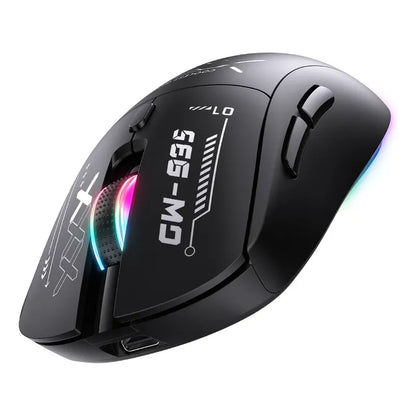 Mouse Gamer Onikuma Cw935 Inalambrico Y Cable 12800dpi +luz Negro Cw935