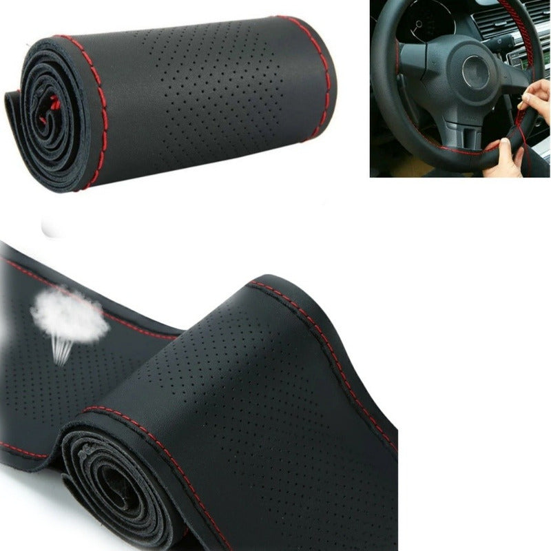 Funda Cubre Volante Cosido Para Auto + Hilo Y Aguja /r&c