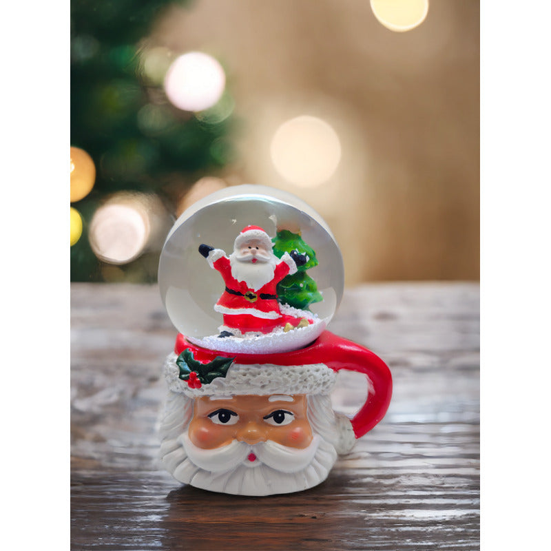 X6 Esferas De Cristal De Navidad Bola D Nieve Cn Luz Led 9cm