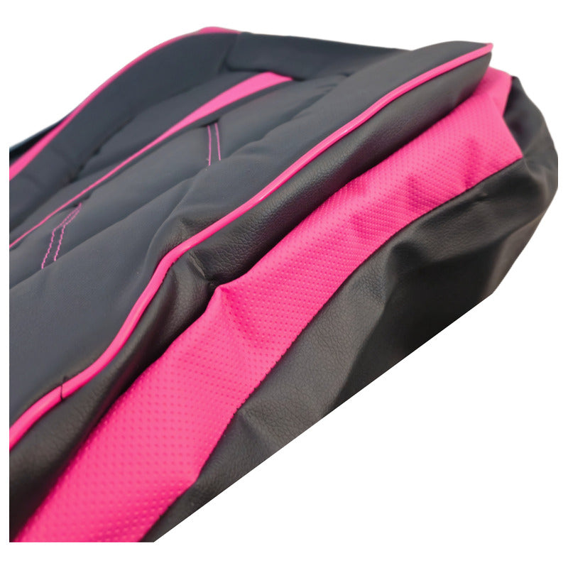 Set Fundas Cubreasiento 100% Eco Cuero Acolchado Cn Bolsillo