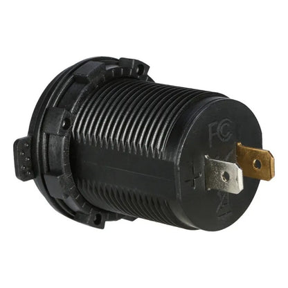 Cargador Auto R&c Chile 2 Puertos Usb/usb-c 18w/30w Carga Rápida 12/24v Negro Luz Azul 1862