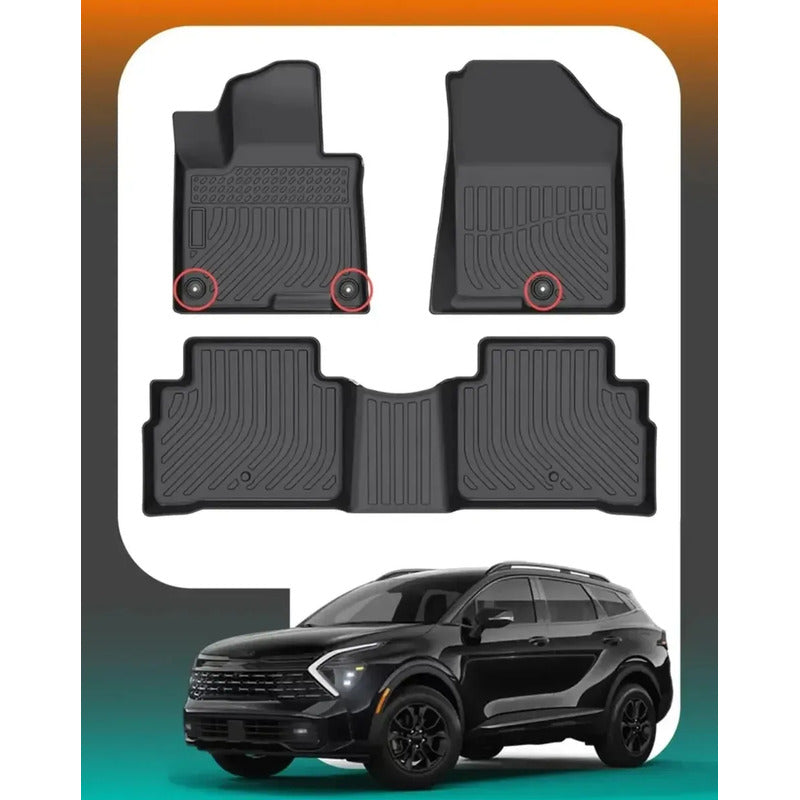 Cubre Piso Calce Perfecto Compatible Con Kia Sportage 2022-2026 Negro