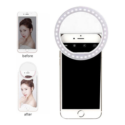 Selfie Anillo Aro Luz Led Celular 3 Modos Iluminación Usb