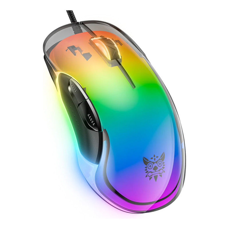 Mouse Gamer Onikuma Cw925 Con Cable Luz Rgb 12800 Dp1 Color Negro 925