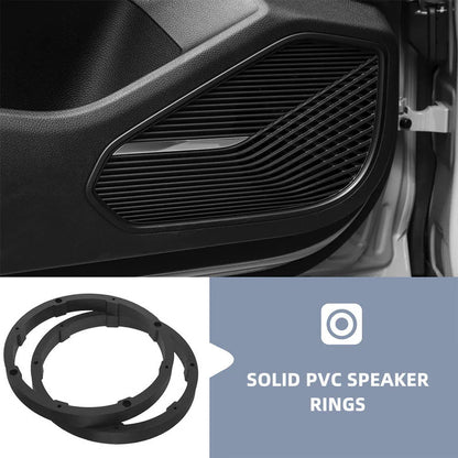 X2 Espaciador D Parlantes Adaptador 6.5 Pulgadas Auto Puerta Negro 25202 (mod2)