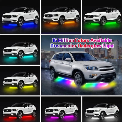 Kit Luz Chasis Arcoiris Bluetooth App+control Remoto Auto