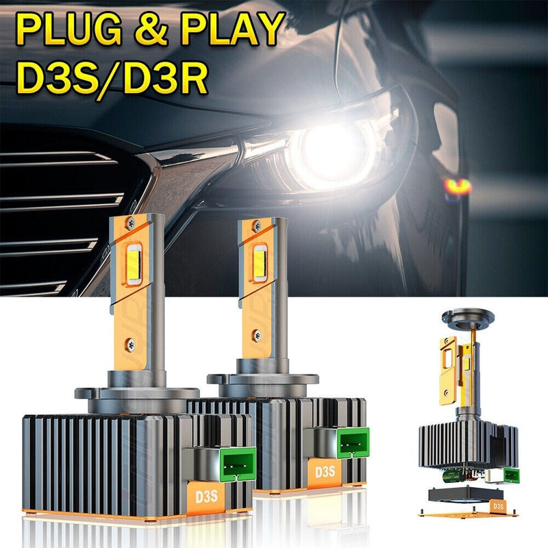 X2 Ampolleta D3s Turbo Led 75w 6500k 10000lm /r&c