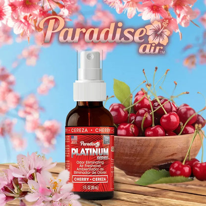 Aromatizante Paradise Air Platinum Eliminador D Olores Spray Transparente Cherry - Cereza