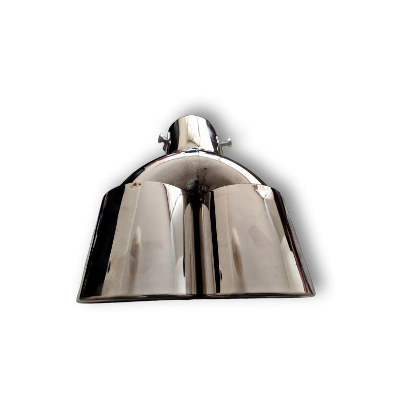 Cola De Escape Doble Cromada Tuning Universal Auto ,/ryc