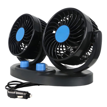 Ventilador Doble Automóvil 12v Accesorio Vehículo 360°/ R&c