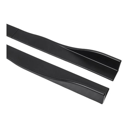 Lip Bumper Lateral 2mts Faldón Negro Brillante Universal /r&