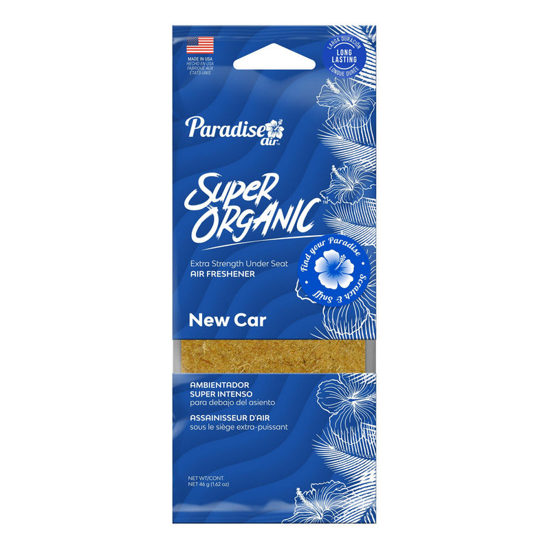 Ambientador Super Organic Aromatizante Paradise Air Auto Cas Madera Auto Nuevo
