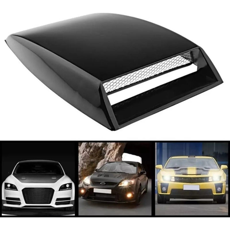 Toma De Aire De Capot Adhesiva Auto Tuning Universal Negrope Negro Negro Pequeña 800066