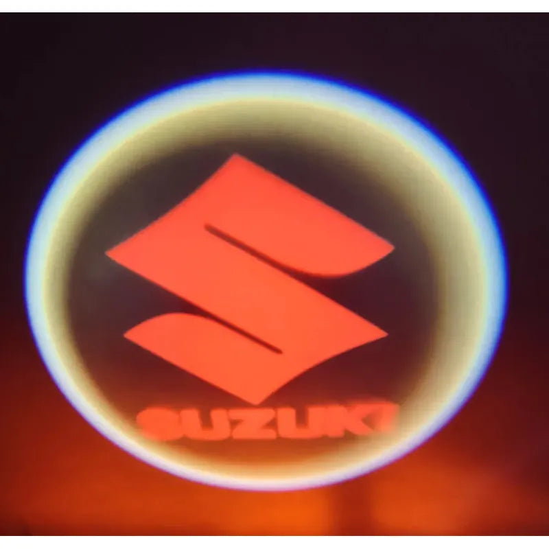 X2 Luces De Cortesía Led Luz Bienvenida De Puerta De Autos 12v Cables Suzu Caja Negra