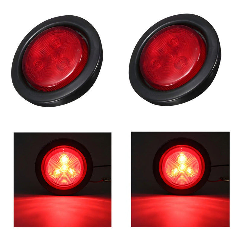 X2 Luz Led Trasera 24v Luz Trocha Camión Blanco Ámbar Rojo