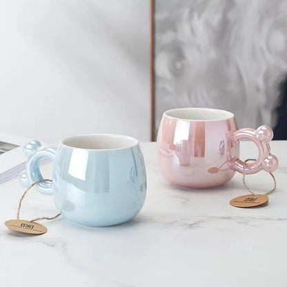 Taza Efecto Espejo Con Mango Orejitas De Oso Mug Tazón/ryc