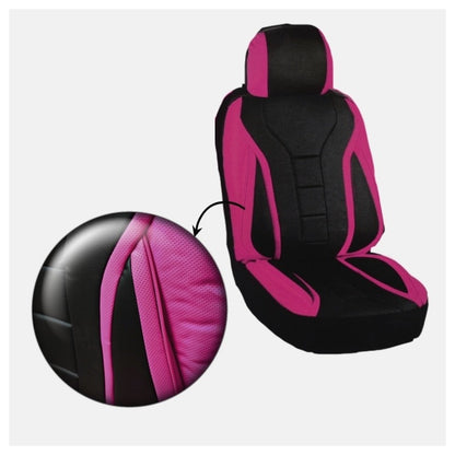 Set Funda Cubreasiento 100% Ecocuero Acolchado Bolsillo 11pc