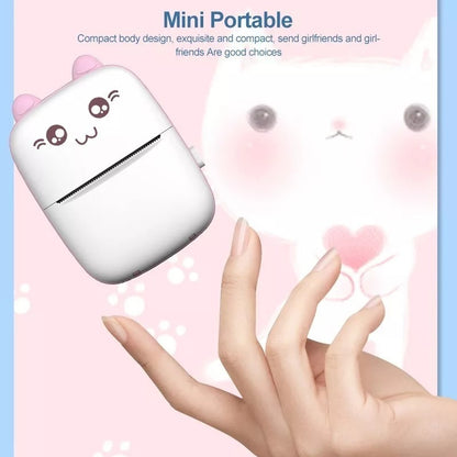 Mini Impresora Térmica Inalámbrica Portátil Bluetooth Gato