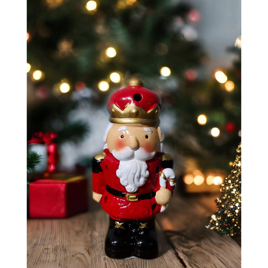 Cascanueces De Cerámica Con Luz Soldado Cascanueces Navidad