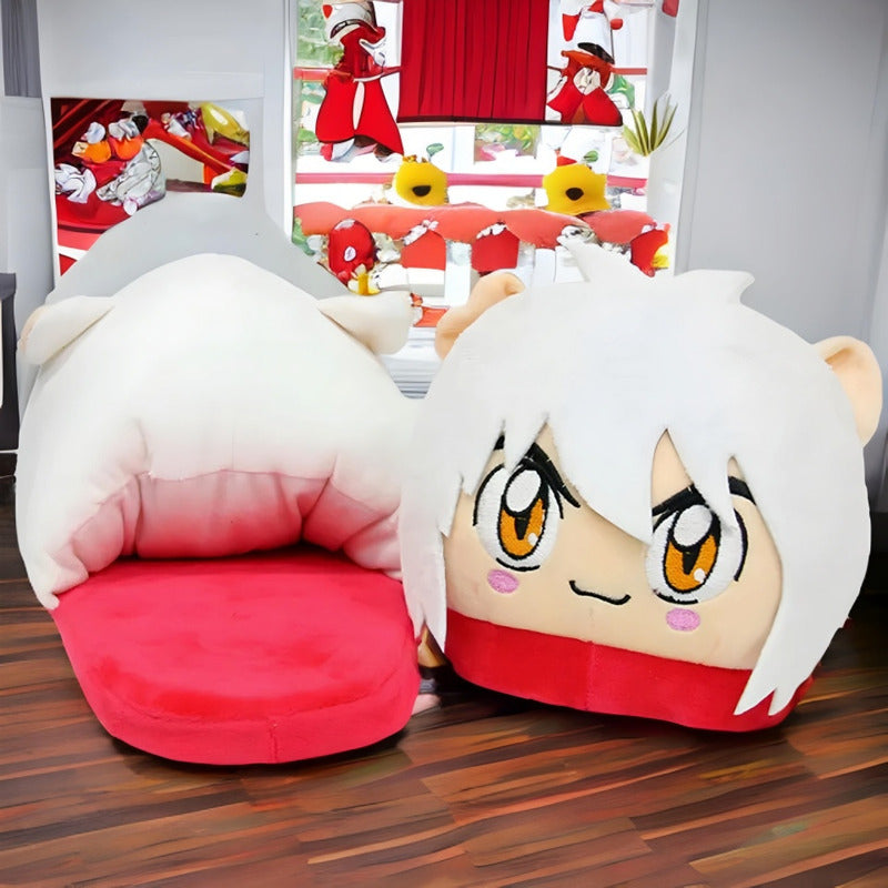 Pantuflas Acolchada Abierta Anime Inuyasha Talla 36-41 Kawai Rojo Único